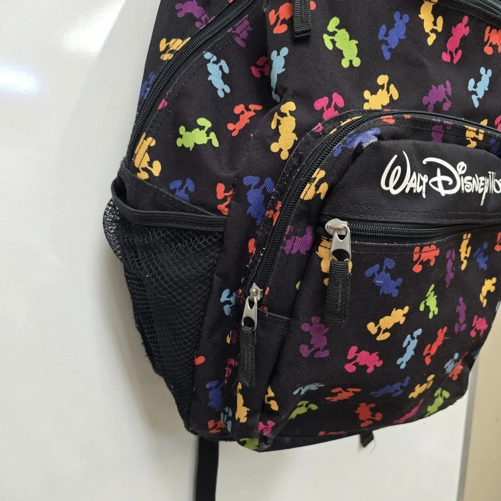 Walt Disney World Park‎ Exclusive MICKEY MOUSE Colorful Book Bag Backpack Black